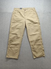 Dickies Men Carpenter Jean 36X30 Beige Relaxed Fit Straight Leg 5 Pockets Work