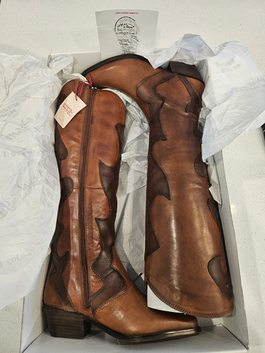 Pikolinos Size 37 Women's NIB Brandy Western Tall Leather Boot Zip Up - Imagen 1 de 16