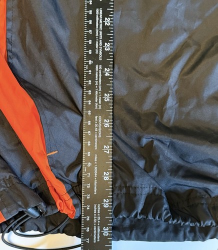 Sport-Tek TIMKEN V Neck Partial Zip Bottom Pullover Windbreaker Black Orange 4XL - Picture 6 of 20