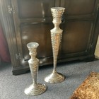 PAIR OF FABULOUS ELEGANT PILLAR / DINNER / TAPER  CANDLE HOLDERS