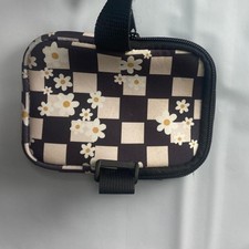 Black Zippered Small Pouch Case Holder Bag