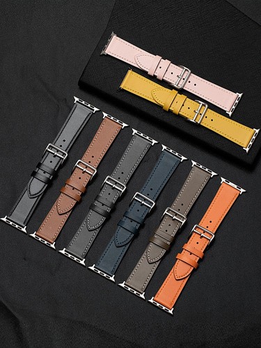 Bracelet Sport En Cuir Pour Apple Watch Series 2 3 4 5 6 7 SE 38mm 40mm 41mm 42m - Zdjęcie 17 z 38