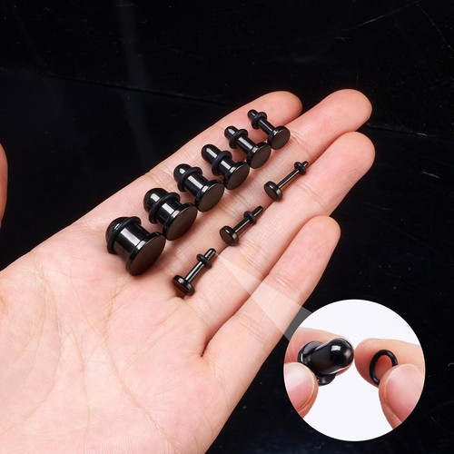 9 Pairs Ear Stretching Kit Stainless Steel Ear Plugs Ear Gauges Ear Expanders... - Picture 3 of 6