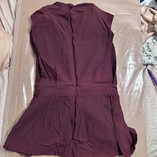 Vestido bordado ViTG MCM para mujer borgoña mameluco años 50’s Air Hostess talla 14 - Imagen 4 de 8
