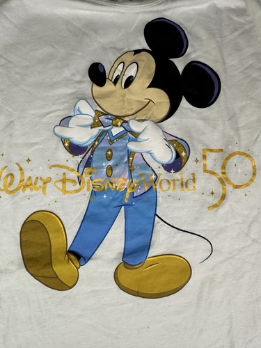 Walt Disney World Shirt Erwachsene Gr. M weiß 50th Anniversary Mickey Mouse Parks - Bild 6 von 10