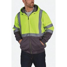 Utility Pro Uhv425-Xl-Blkylw Hi-Viz Sweatshirt, Yellow/Blk, Polymide, Xl