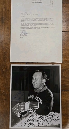 Lefty Smith Autographed Photo and Personal Letter.  University Of Notre Dame