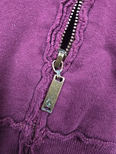 Billabong Damen Vintage Y2K Zip Up Hoodie, Kunstfell gefütterte Kapuze medium  - Bild 8 von 13