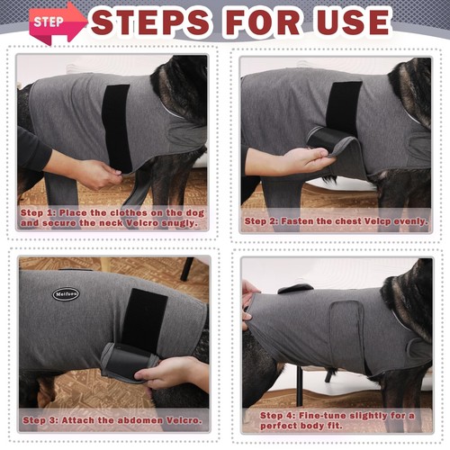 Dog Anxiety Vest, Skin-Friendly Thunder Jacket for Dogs, Dog Calming Shirt fo... - Picture 4 of 6