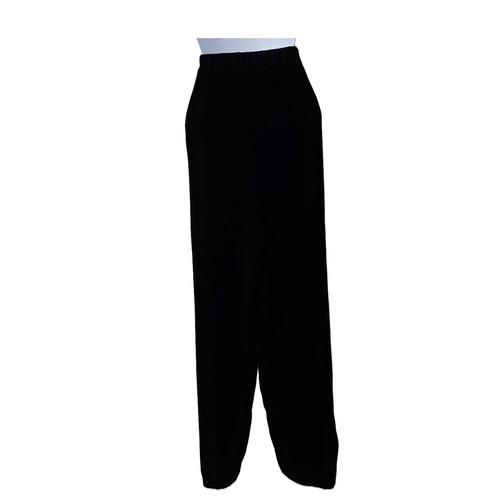 Eileen Fisher Seide Samt Hose 2X 22 Plus Gummibund Taschen Schwarz Party Neujahr - Bild 3 von 7