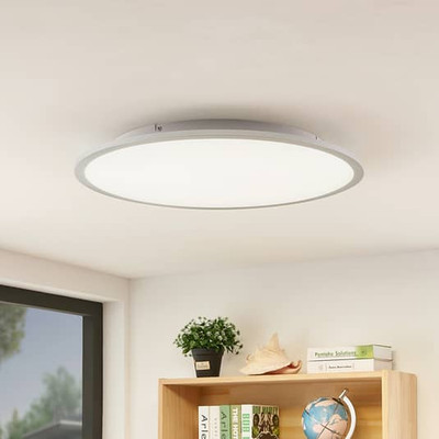 Lindby Deckenleuchte Lampe LED Narima silber universalweiß Kunststoff Alumin783