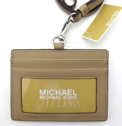 NUEVO CON ETIQUETAS Auténtico MICHAEL KORS JET SET Viaje Cuero EW Estuche para Tarjetas ID Cordón Camel - Imagen 2 de 5