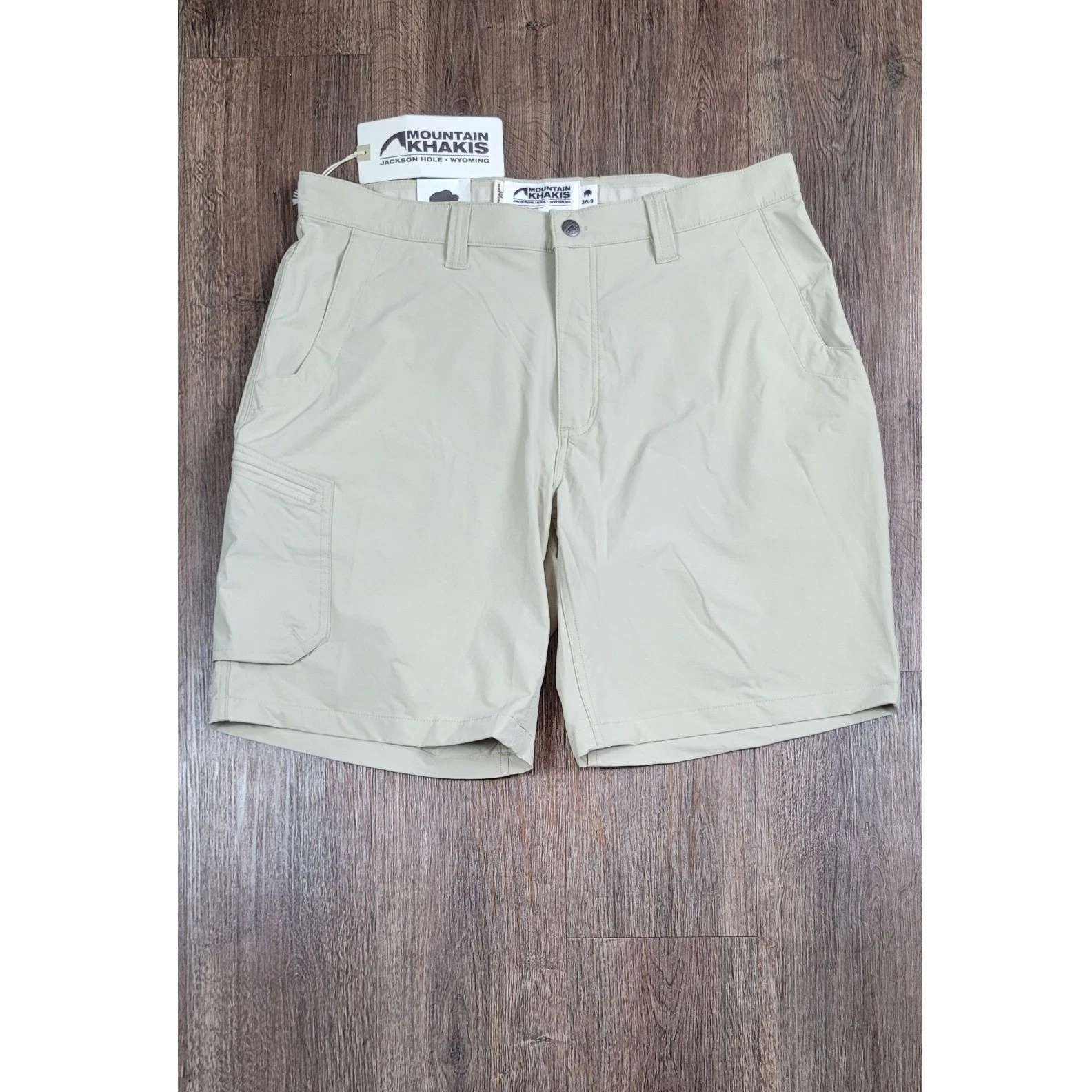 Mountain Khakis Cruiser Shorts Mens 36x9 Freestone Beige Hiking Outdoor NWT