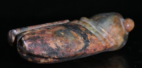 3.1''China Hongshan Culture Old Jade Insect Cicada Cicala Got it Amulet Pendant - Picture 4 of 8