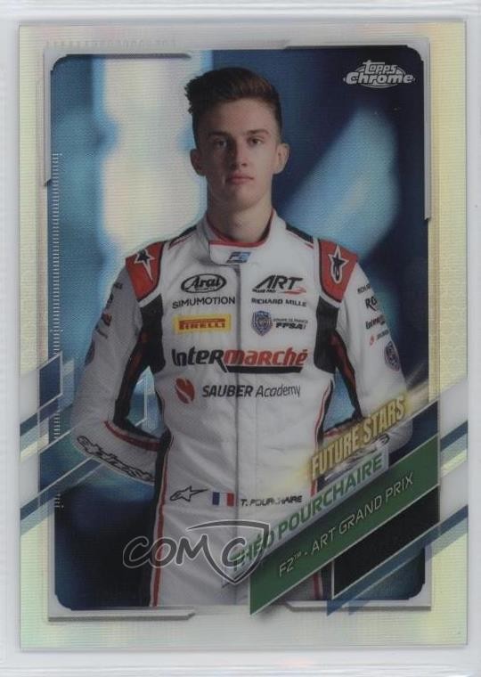 2021 Chrome Formula 1 F2 Racers Future Stars Refractor Theo Pourchaire Théo #78