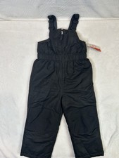 Wonder Nation Kid's Black Winter Snow Bib Adjustable Suspenders Size 5T/NP5
