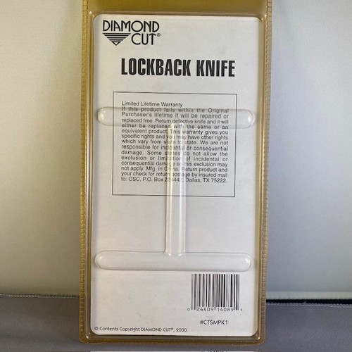 Lot of 3 Diamond Cut Lockback Pocket Knife NEW in Package Vtg 2000 Y2K #CTSMPK1 - Picture 4 of 5