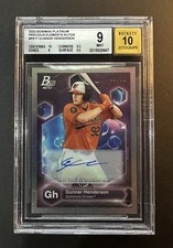 2022 Bowman Platinum - Precious Elements Gunnar Henderson Auto (RC) /50 BGS 9