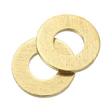 M4 Flat Washer, 120Pcs Brass Ring Washers 9mm OD 1mm Thick Sealing Gasket Ring