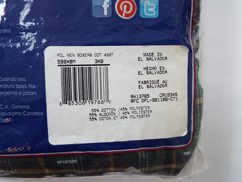 NEW 3-pk Fruit of the Loom Men's Boxer Plaid Big Man Size 3XB 50-52" - Picture 3 of 4