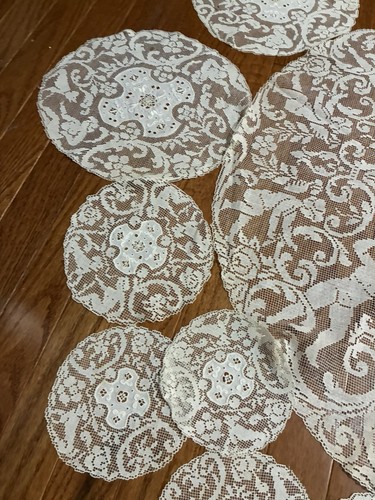 Vintage Filet Lace Doilies Doiley Lot - Picture 8 of 10