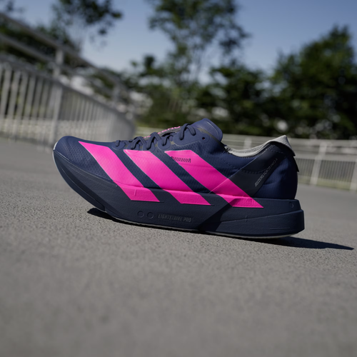 Scarpe da corsa Adizero Adios Pro 4 blu scuro/rosa shock/grigio cruscotto - Foto 3 di 9
