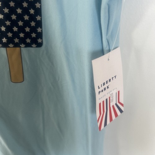 NWT Liberty Park Glitter Red White & Blue Ice Cream Bars T-Shirt M MSRP $32 Pics - Picture 4 of 6
