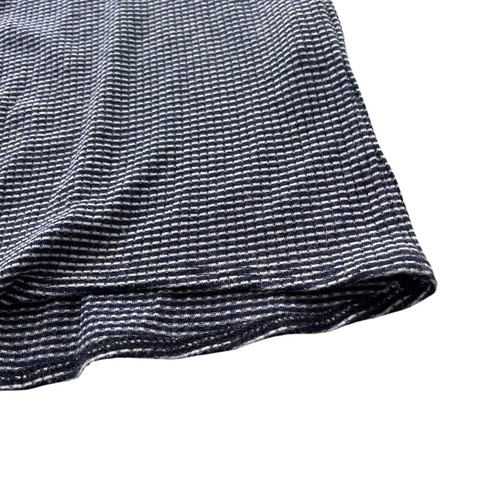 Green Envelope Women S Blue White Stripe Waffle Knit Vneck Button Waist Tie Tank - Picture 11 of 15