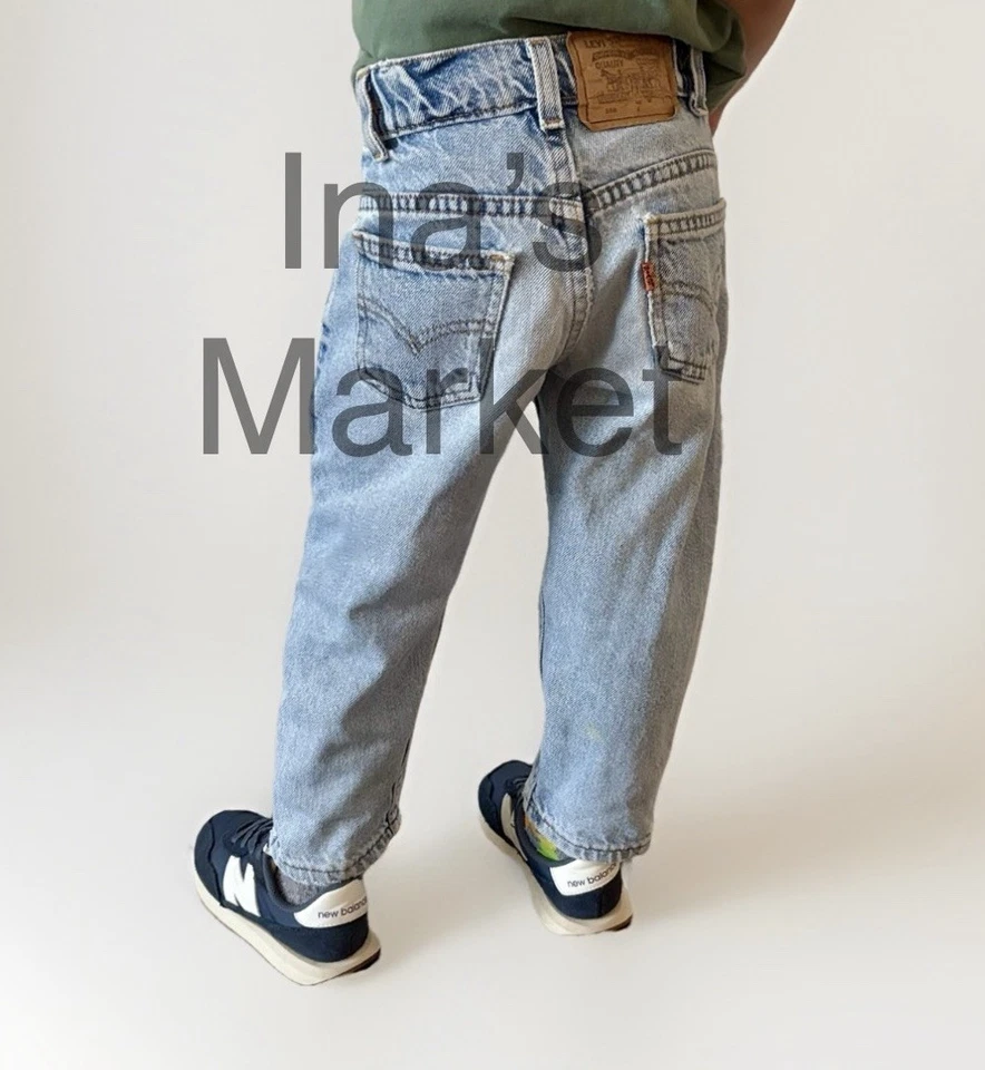 Pantalones de mezclilla desgastados Levi’s de colección para niños pequeños hechos en EE. UU. lengüeta naranja talla 4 *LEER Foto 2 de 4