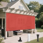 14ft Outdoor Sun Shade Sail Patio Shade Cloth Heavy Duty UV Blockage Cover Red