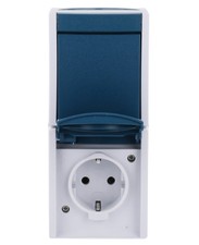 Busch Jaeger Ocean Feuchtraum IP44 Aufputz blaugrün Steckdose Schalter Taster