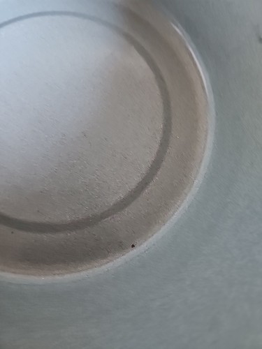 Vintage LG BLUE ENAMEL Bowl MINOR CHIPS and Dents 15" ROUND 5"H - Picture 4 of 7