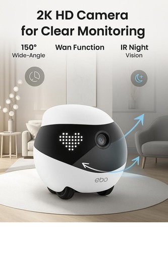 EBO Air 2 - Smart Pet Robot w 2K Camera, Laser Play & AI Voice | Free Shipping - Picture 2 of 3
