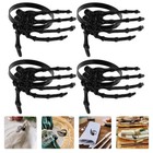4Pcs Halloween Ghost Palm Shaped Napkin Halloween Napkin (Black)