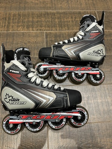 TOUR THOR 909 CDN PATTINI A ROTELLE LAME PATTINI IN LINEA TAGLIA 8 funziona perfettamente!
