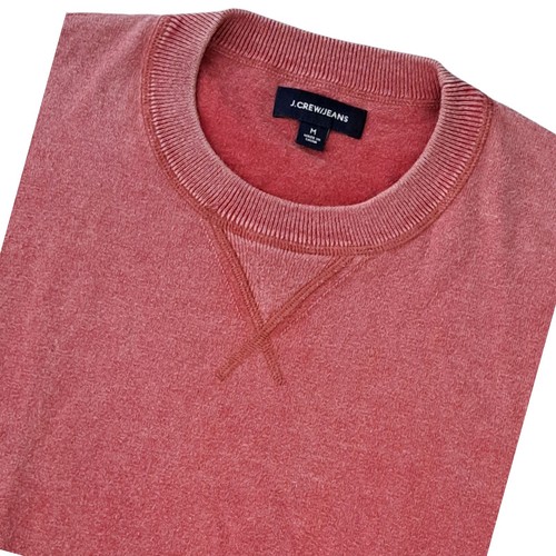 J.Crew Men’s Sweatshirt M Roasted Pepper Mélange Cotton Crewneck Pullover NWT - Picture 7 of 13