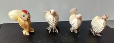 Vintage Japan Easter Chicks Shell Art Hens & Rooster MCM Import