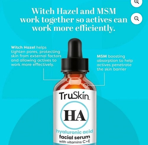 TruSkin HA Gesichtsserum, 1 fl oz - Hyaluronsäure mit Vitaminen C & E für Gesicht - Bild 2 von 2