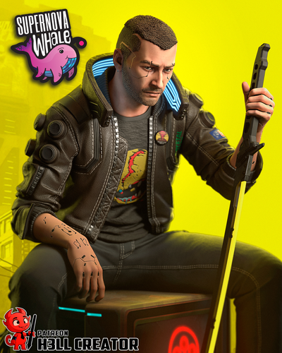 Male V - Cyberpunk | Painted Preorder / Unpainted Options - Picture 1 of 17