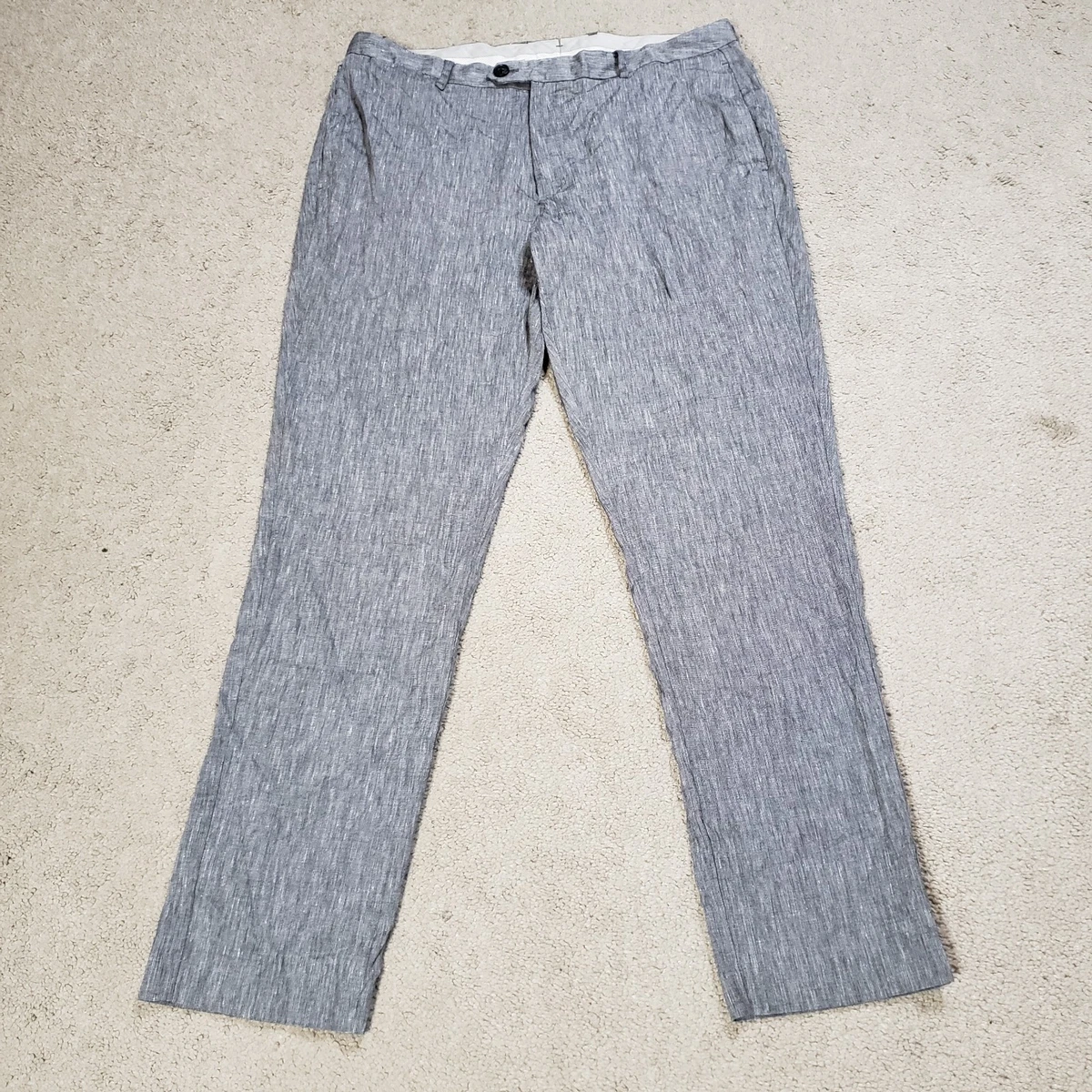 Lot 2 Pantalons Chino Bonobos Homme, Taille 40x32, Gris Et Rouge, Coupe Athlétique