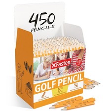 Golf Pencils Bulk, 450-Pack 3.5" #2 HB Pre-Sharpened Easy-to-Grip Half Mini G...