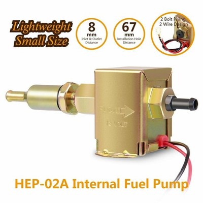 Universal 12V Standard Electric Fuel Pump Metal for Petrol&Diesel 2.5-4PSI  