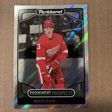 Moritz Seider Rookie Card RAINBOW FOIL 2021-22 Parkhurst Prominent Prospects RC. rookie card picture