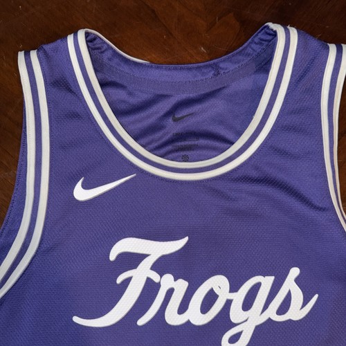 Men's Nike Team Engineered TCU Horned Frogs Basketball Jersey Purple #1 Medium - Picture 4 of 5