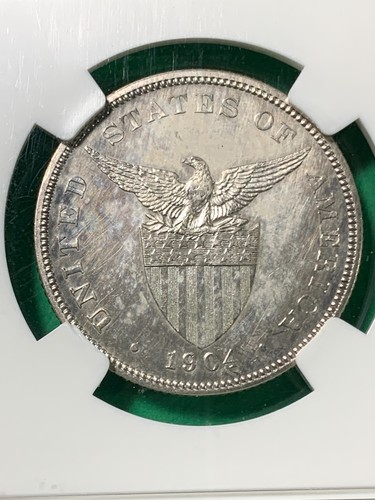 US PHILIPPINES 1904 50 CENTAVOS PROOF NGC AU DETAILS EXCESSIVE SURFACE HAIRLINES - Picture 3 of 4