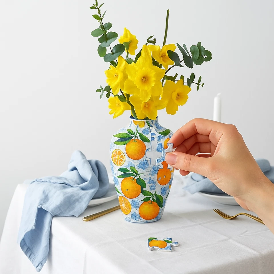 3D Puzzle Vase DIY Flower Arrangement Vase Waterproof Flower Vase Jigsaw - image 2 of 4