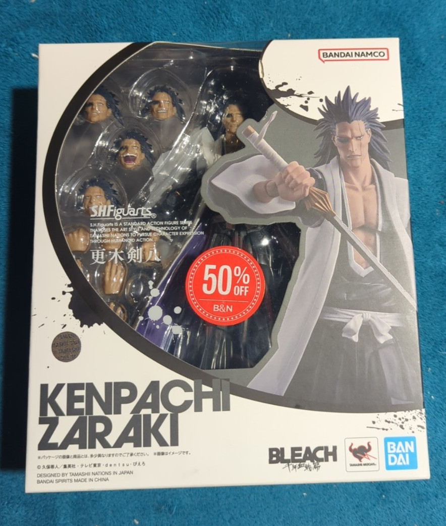 Kenpachi Zaraki BANDAI S.H.Figuarts - Figura Guerra de Sangre Mil Años Blanqueador ¡NUEVO!