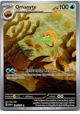 Pokémon TCG Omanyte Scarlet & Violet Holo Illustration Rare Card 180/165 English