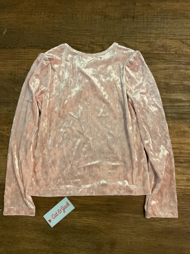 Cat & Jack Girl's Super Soft Long Sleeve Velour Shirt Ballet Pink Size 6/7 - Picture 2 of 2