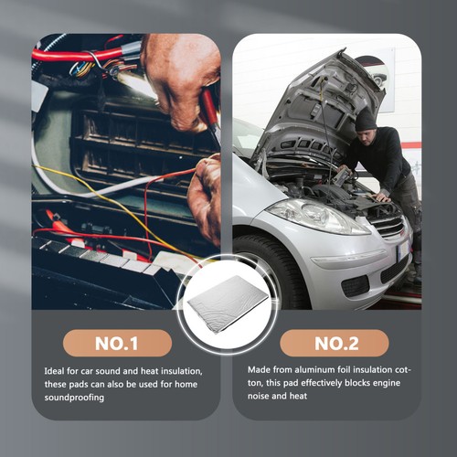  10 Pcs Van Sound Deadening Automotive Material Insulation Heat Pad - Foto 3 di 12